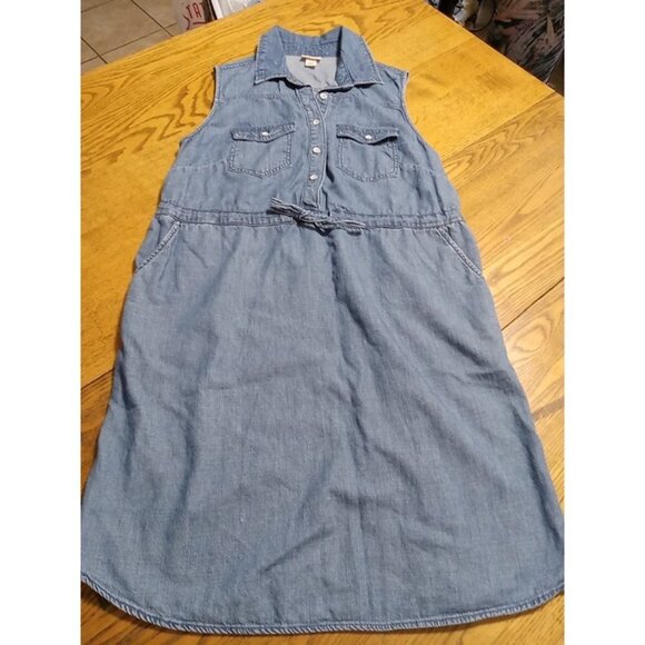 Dresses & Skirts - MOSSIMO Jeans Dress Womens MEDIUM Waist BLUE Preowned Casual Work Date Used
